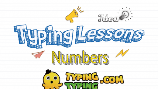 Typing Lessons: Full Numbers Row Keys