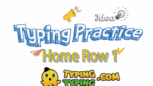 Typing Practice: Home Row 1