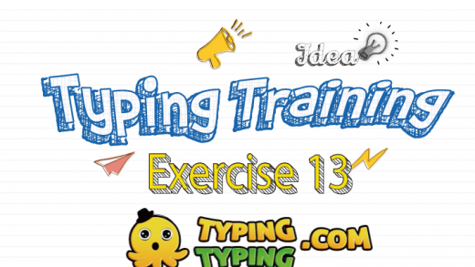 Typing Training: Exercise 13